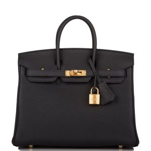 Hermès Birkin 25 Black Togo Gold Hardware