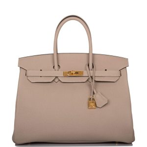 Hermès Birkin 35 Togo Gris Tourterelle Gold Hardware
