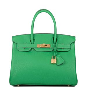 Hermès Birkin 30 Bambou Clemence Gold Hardware
