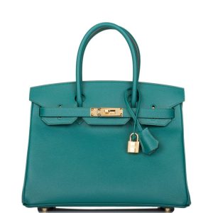 Hermès Birkin 30 Malachite Epsom Gold Hardware