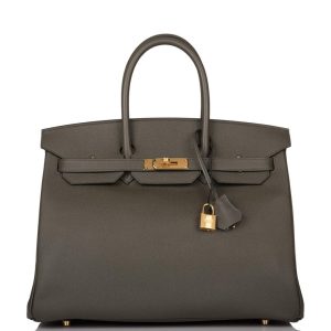 Hermès Birkin 35 Vert de Gris Epsom Gold Hardware