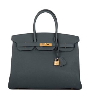 Hermès Birkin 35 Vert Rousseau Togo Gold Hardware