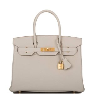 Hermès Birkin 30 Gris Perle Togo Gold Hardware