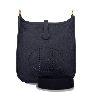 Hermès Evelyne TPM Bleu Nuit Clemence Gold Hardware