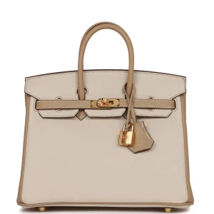 Hermès Birkin 25 HSS Craie and Trench Togo Gold Hardware