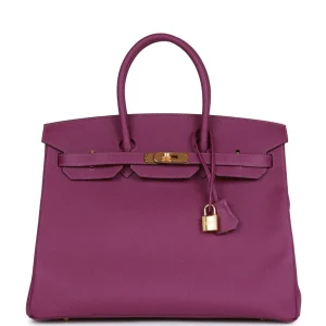 Hermès Birkin 35 Anemone Epsom Gold Hardware