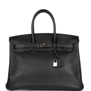 Hermès Birkin 35 Black Clemence Palladium Hardware