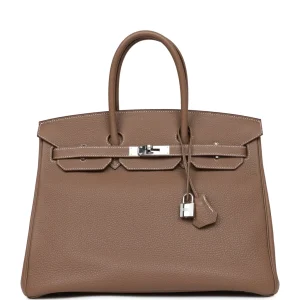Hermès Birkin 35 Etoupe Togo Palladium Hardware