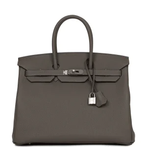Hermès Birkin 35 Gris Meyer Togo Palladium Hardware