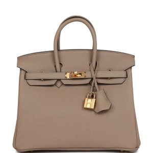 Hermès Birkin 25 Gris Tourterelle Togo Gold Hardware