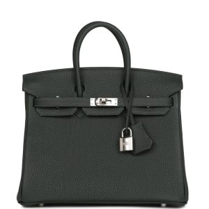 Hermès Birkin 25 Vert Fonce Togo Palladium Hardware