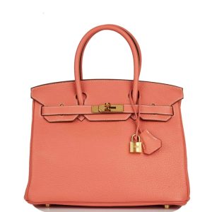 Hermès Birkin 30 Crevette Clemence Gold Hardware