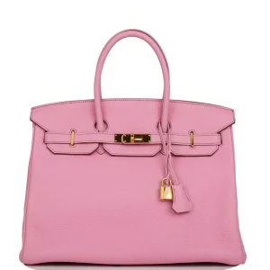 Hermès Birkin 35 Bubblegum Togo Gold Hardware
