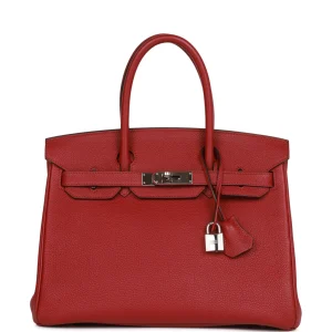 Hermès Birkin 30 Rouge Imperial Togo Palladium Hardware