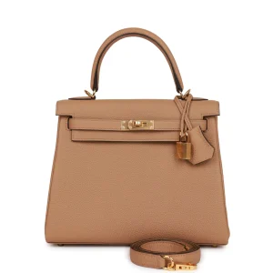 Hermès Kelly Retourne 25 Chai Togo Gold Hardware