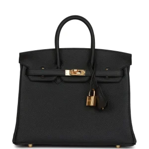 Hermès Birkin 25 Black Togo Gold Hardware