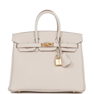 Hermès Birkin 25 Craie Togo Gold Hardware