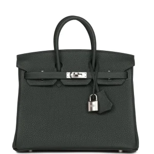 Hermès Birkin 25 Vert Fonce Togo Palladium Hardware