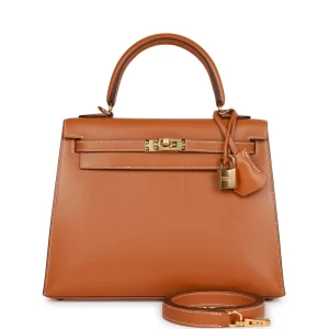 Hermès Kelly Sellier 25 Natural Sable Butler Gold Hardware