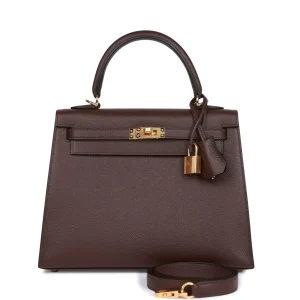 Hermès Kelly Sellier 25 Rouge Sellier Epsom Gold Hardware