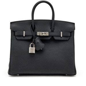 Hermès Birkin 25 Black Togo Palladium Hardware