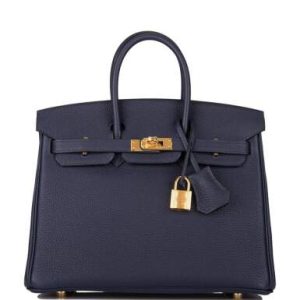 Hermès Birkin 25 Bleu Nuit Togo Gold Hardware