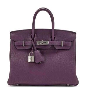 Hermès Birkin 25 Cassis Togo Palladium Hardware