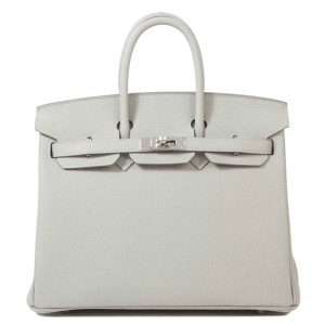 Hermès Birkin 25 Gris Perle Togo Palladium hardware