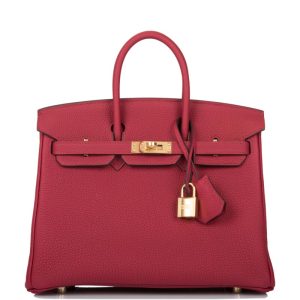 Hermès Birkin 25 Rouge Grenat Togo Gold Hardware