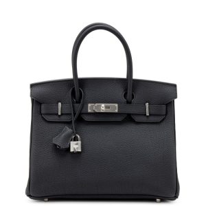 Hermès Birkin 30 Black Togo Palladium Hardware