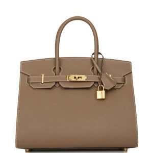 Hermès Birkin Sellier 30 Etoupe Epsom Gold Hardware