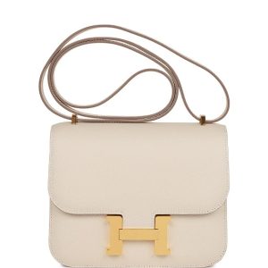 Hermès Constance 24 Craie Epsom Gold Hardware