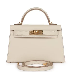 Hermès Kelly 20 Craie Epsom Gold Hardware