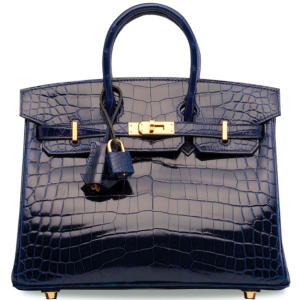 Hermès Birkin 25 Blue Saphir Niloticus Crocodile Shiny Gold hardware