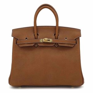 Hermès Birkin 25 Fauve Barenia Gold Hardware