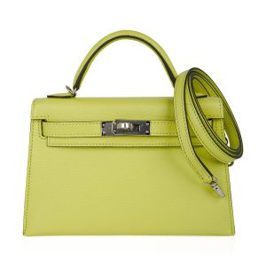 Hermès Kelly 20 Jaune Bourgeon Chevre Myzore Palladium Hardware