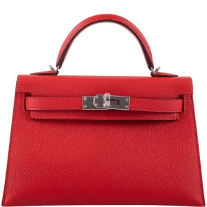 Hermès Kelly 20 Rouge Pimente Epsom Palladium Hardware