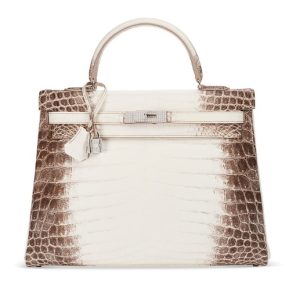 Hermès Kelly 25 Himalaya Niloticus Crocodile Matt Diamonds