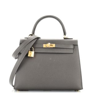 Hermès Kelly 28 Graphite Madame Gold hardware