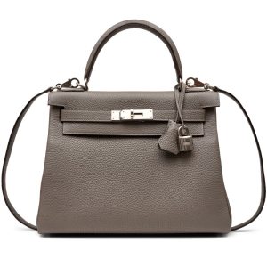 Hermès Kelly 28 Gris Meyer Togo Palladium Hardware