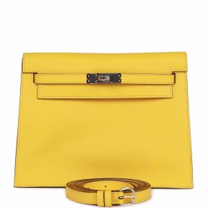 Hermès Kelly Danse Lime Swift Palladium Hardware