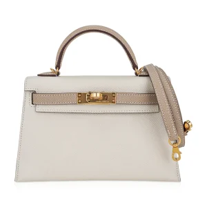 Hermès Kelly Sellier HSS 20 Craie / Trench Epsom Gold hardware