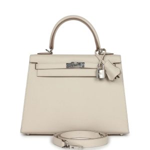 Hermès Kelly 25 Craie 10 Epsom