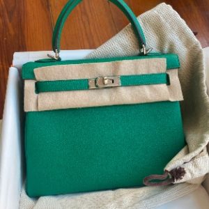 Hermès Kelly 25 Vert Vertigo U4 Togo
