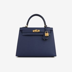 Hermès Kelly 25 Navy 7U Epsom