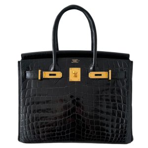 Hermès Birkin 35 Black 89 Niloticus Crocodile Shiny