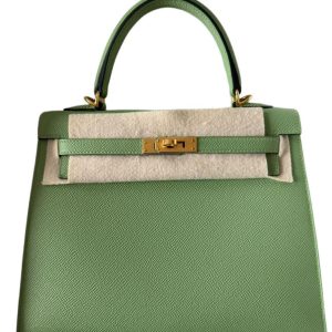 Hermès Kelly 25 Vert Criquet 3I Epsom