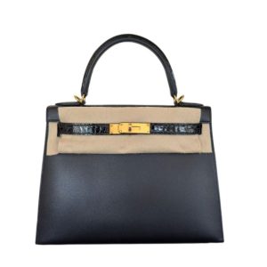 Hermès Kelly 28 Black 89 Madame