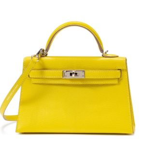 Hermès Kelly 20 Lime 9R Chevre Myzore