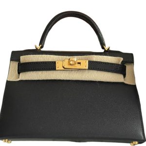 Hermès Kelly 20 Black 89 Madame